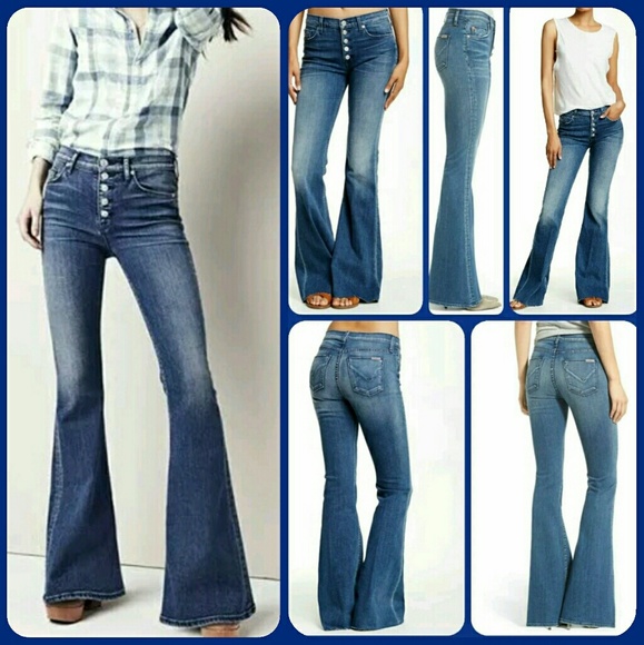 💣SOLD💥🌈 Hudson Jodi Hi Waist Flare Jeans  raw hem - Picture 2 of 8