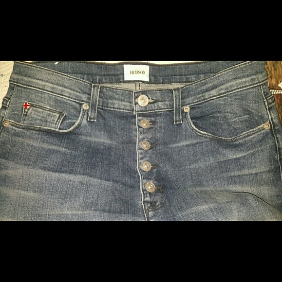 💣SOLD💥🌈 Hudson Jodi Hi Waist Flare Jeans  raw hem - Picture 6 of 8