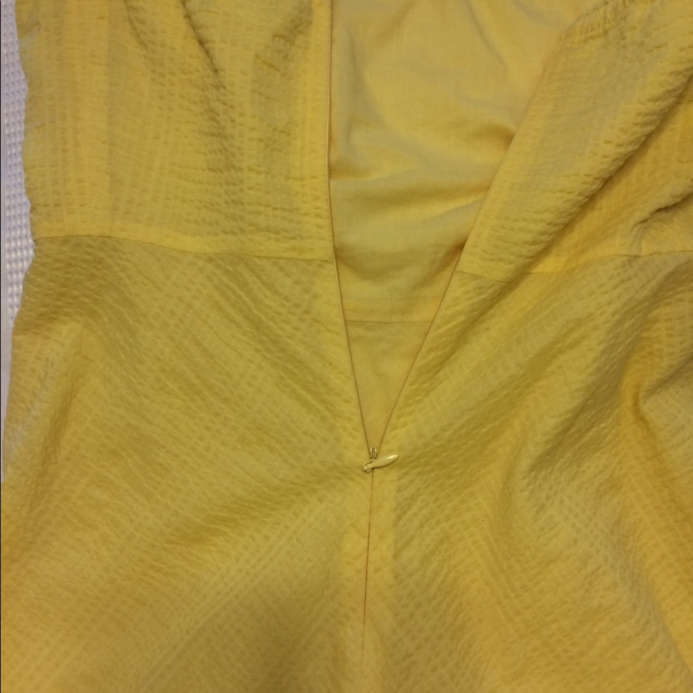 J. crew yellow strapless dress size P4 - Picture 6 of 8