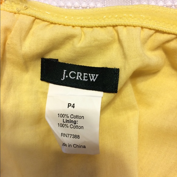 J. crew yellow strapless dress size P4 - Picture 8 of 8