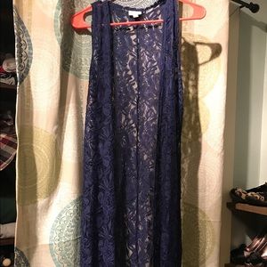 Lularoe xs royal blue lace joy
