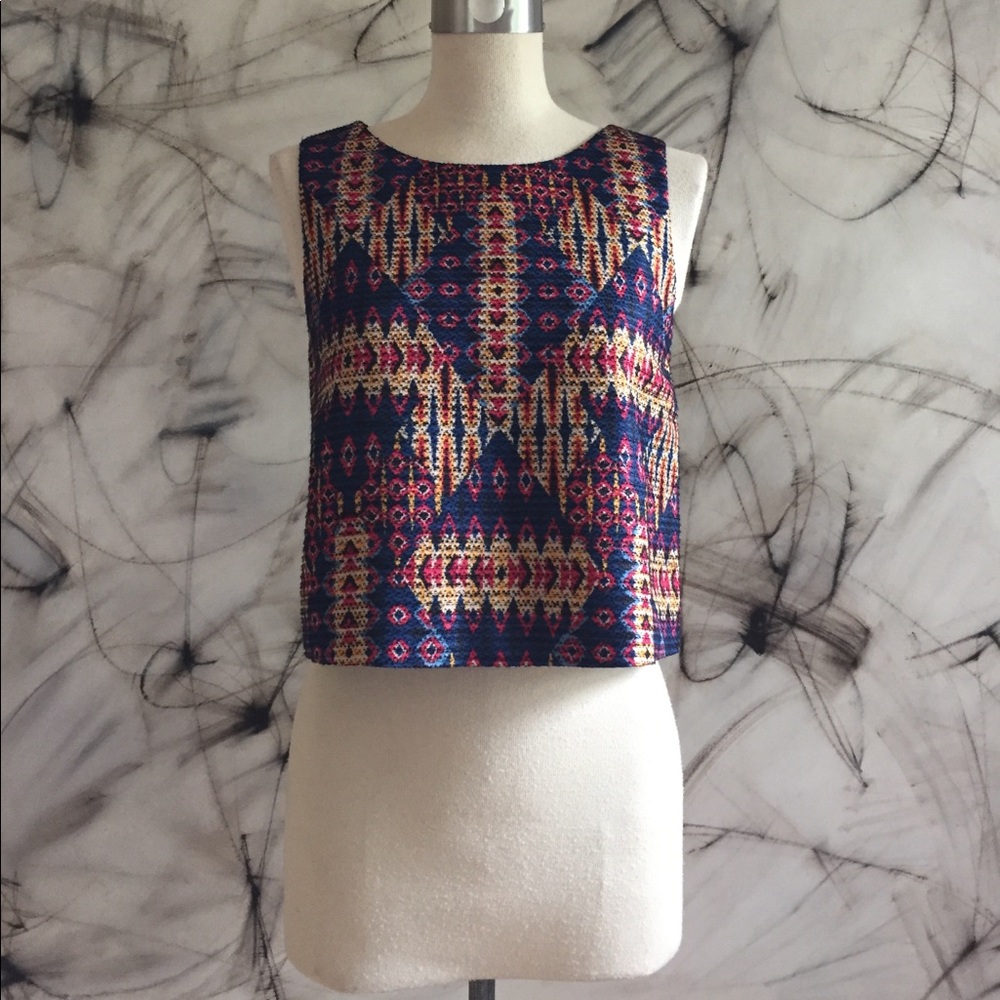 Sam Edelman Bohemian Rhapsody Split Back Tank NWT
