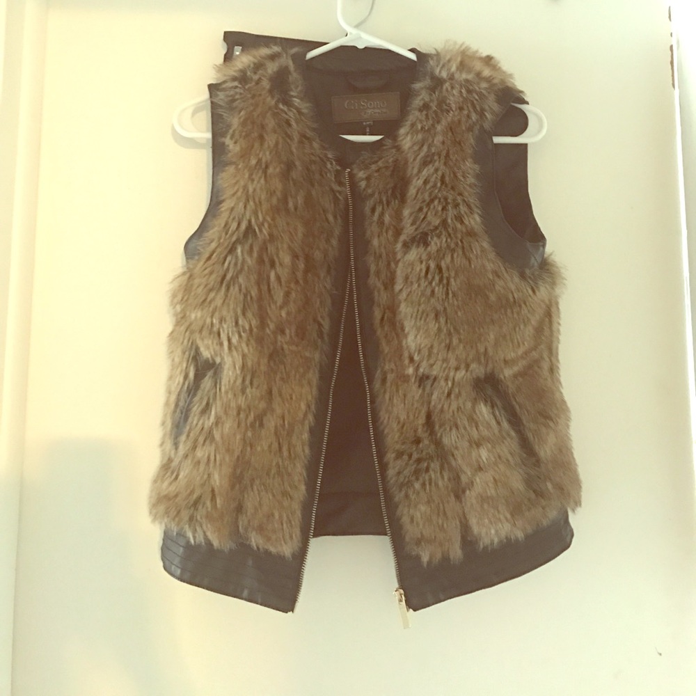 Faux fur vest