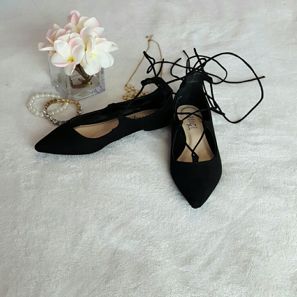 Lace up flats