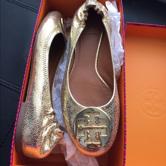 Tory Burch Shoes - Gold Tory Revas!