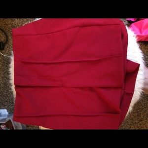 Red high waisted shorts