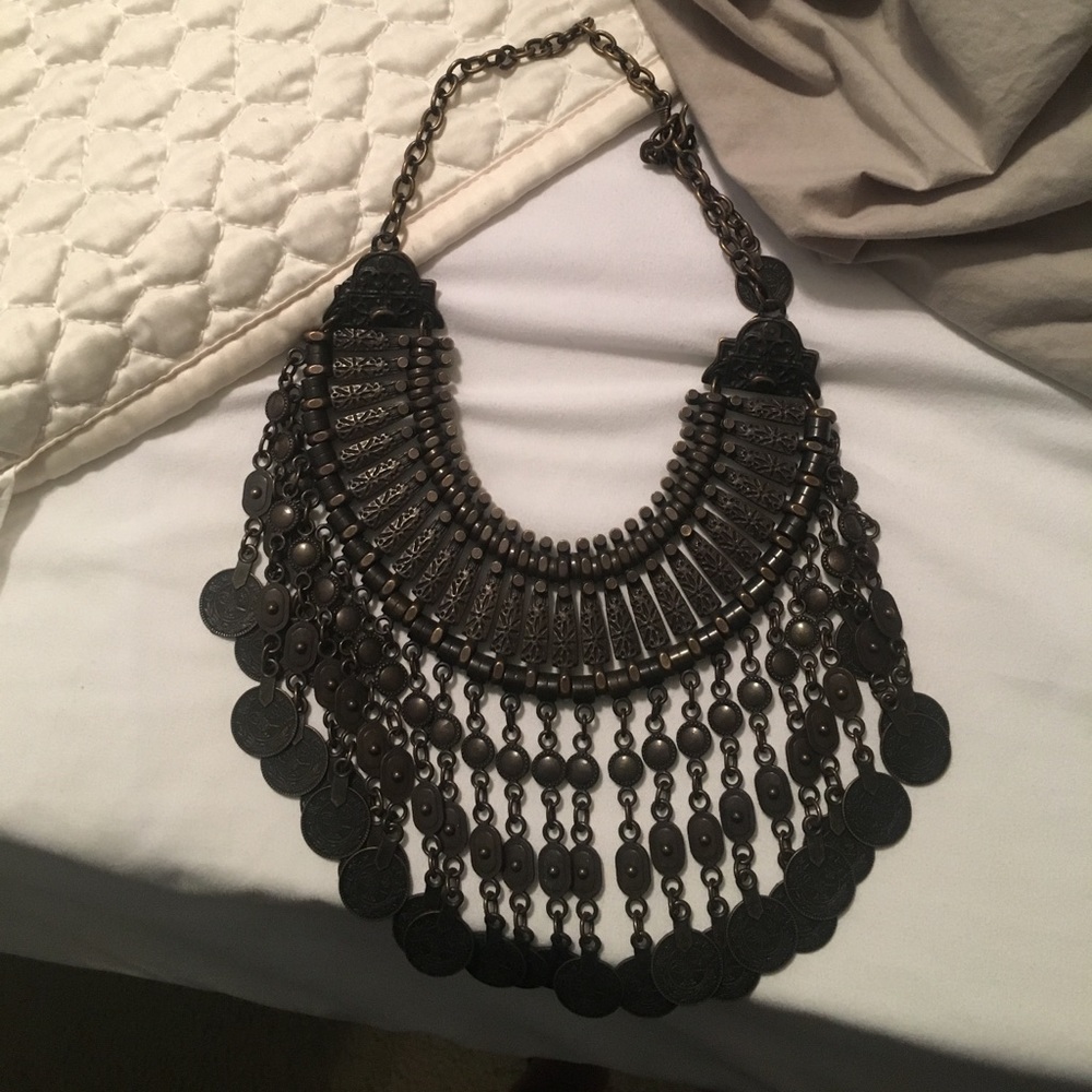 free people coin collar choker