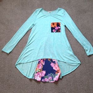 SALE ⭐️NWOT hi low hem patchwork tunic