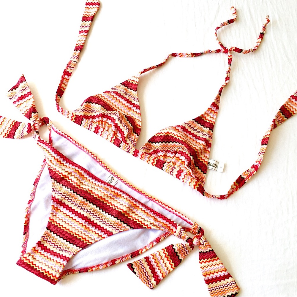 BinGO Surf Boho Triangle Top & Tie-Bottom Bikini