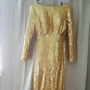NEW YEARS EVE: Gold sparkling dress