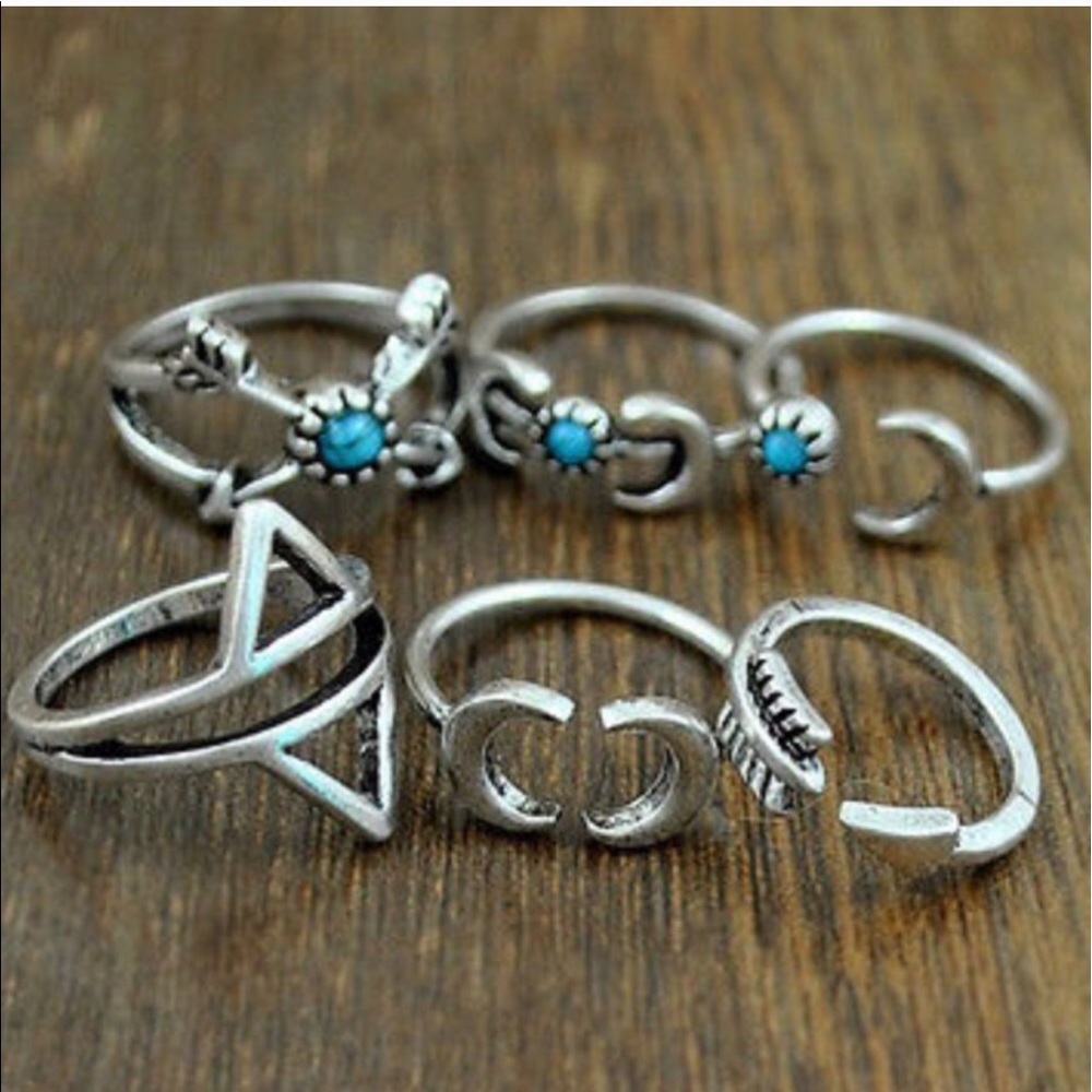 6 RING SET! ☄️☄️🌙 - Picture 2 of 2