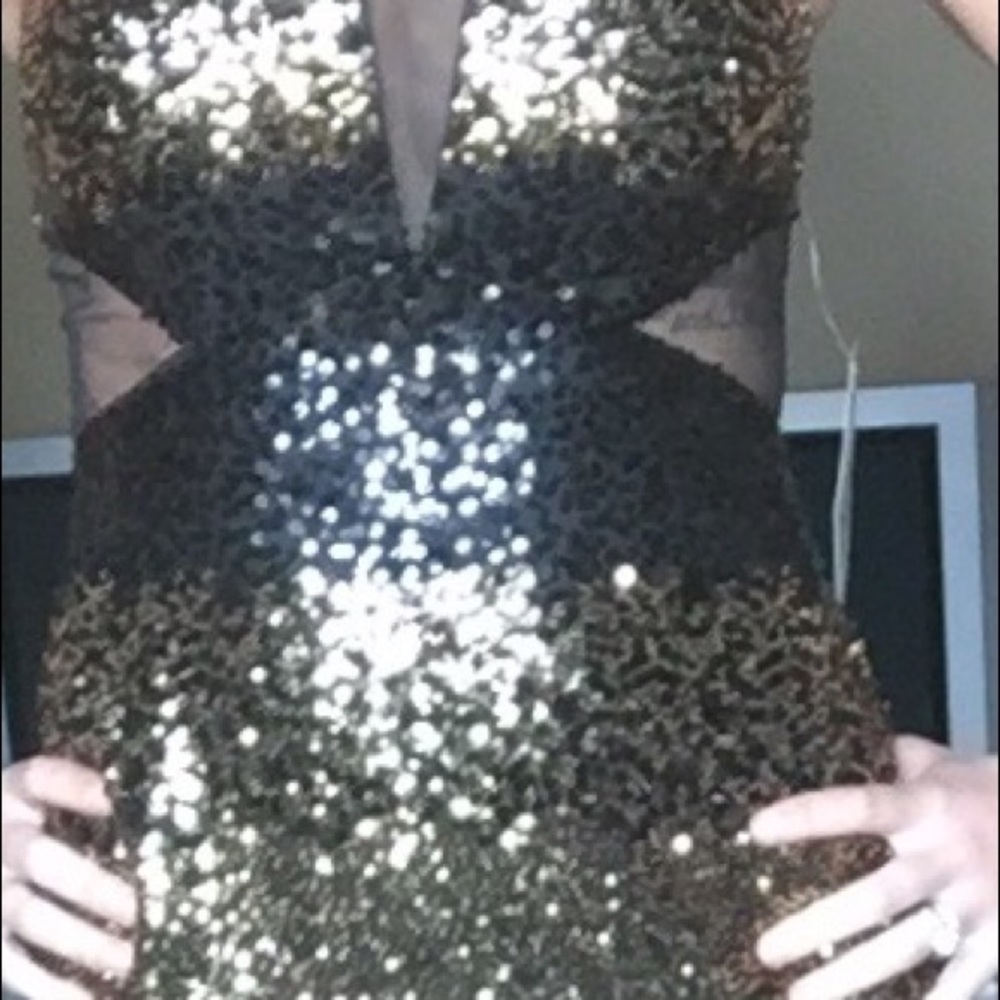 Sequin shirt dress