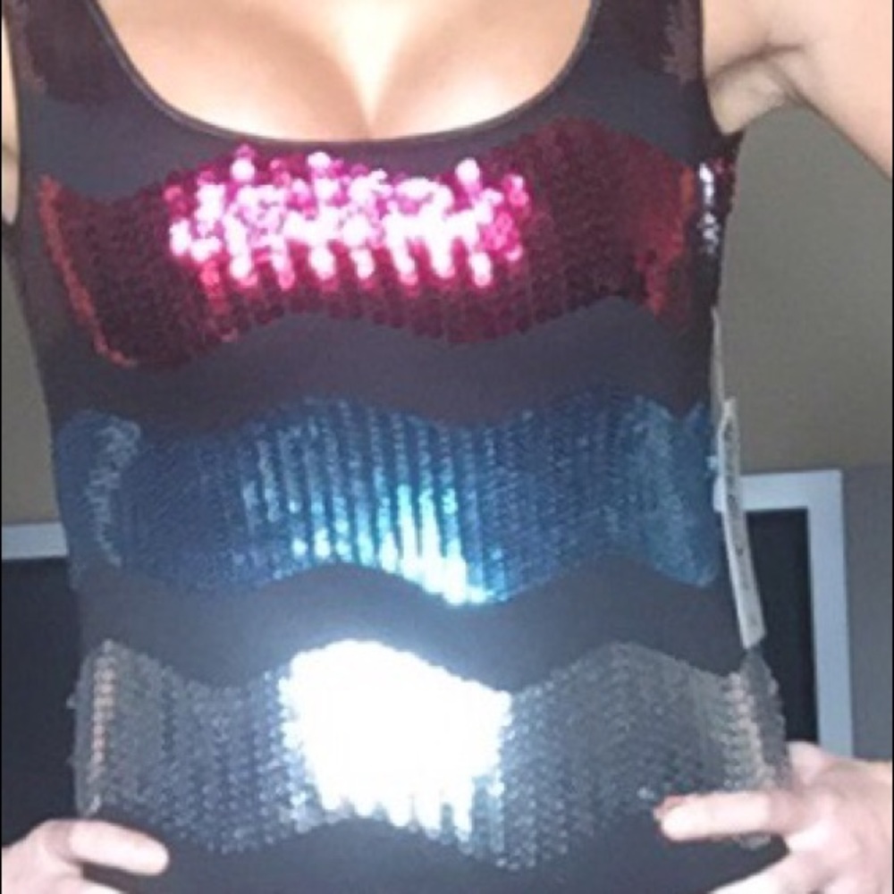 Black with sequin mini never worn