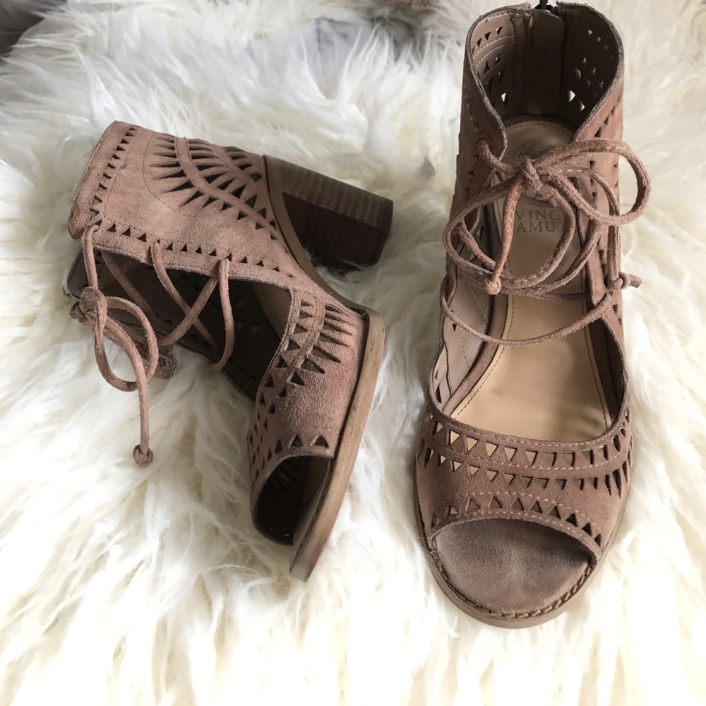 Vince Camuto Tarita Cutout Lace-Up Sandal