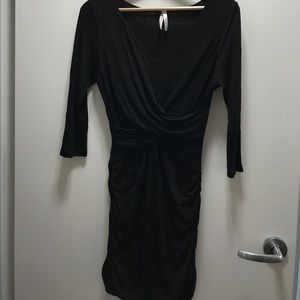 Long sleeve black cocktail dress
