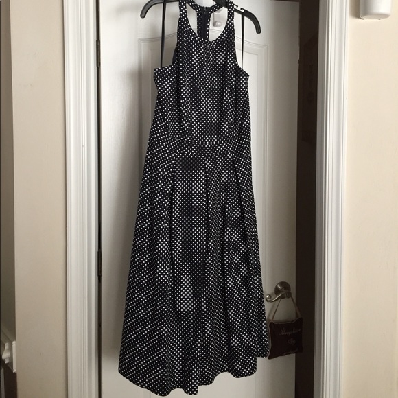 The Limited Dresses & Skirts - THE LIMITED NEW Navy w/Black and white polka dots