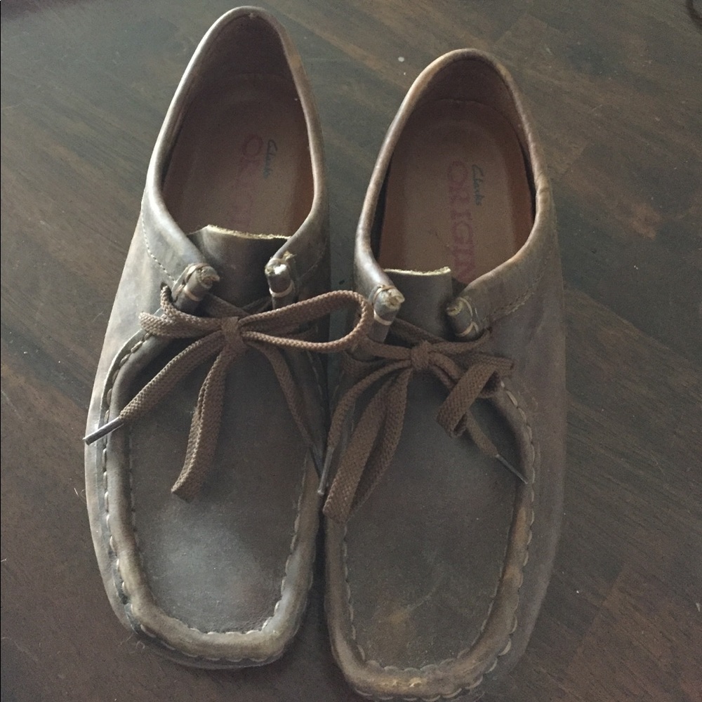 Clark wallabies beeswax leather