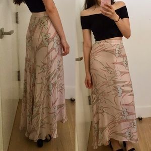 Tucker Floral Silk Maxi Skirt