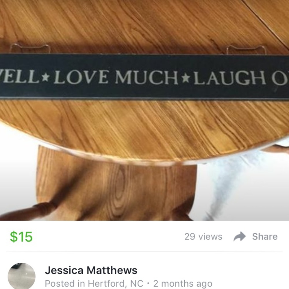 Wooden sign