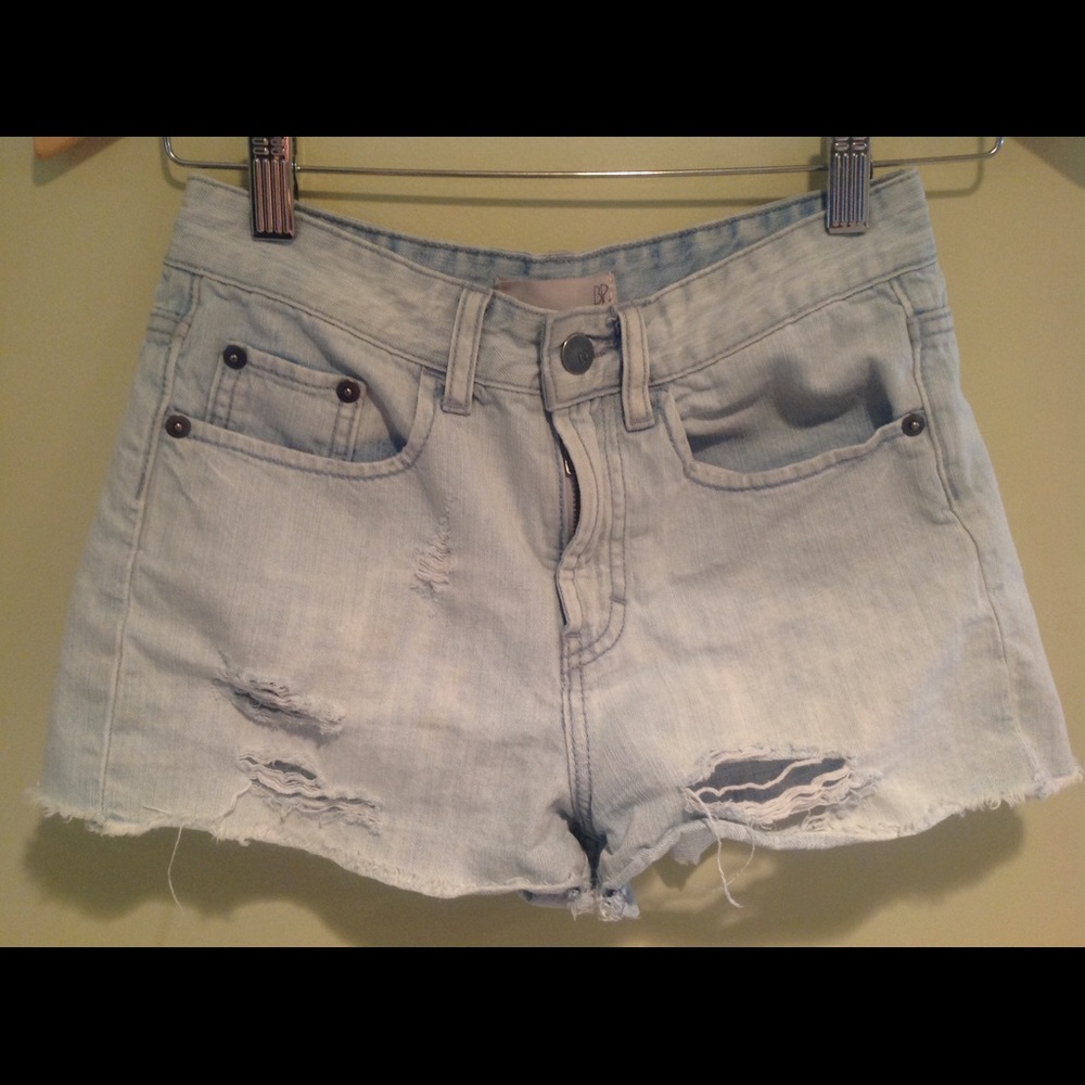 Jean shorts.