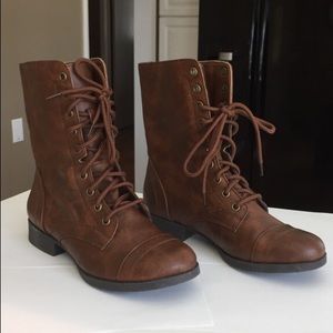 Brash women's combat boots.