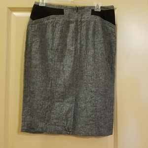 Linen pencil skirt