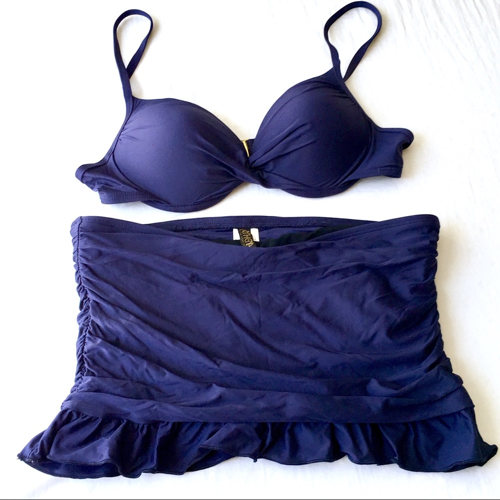 Athena "Pick Your Fit" Navy Swim Skort & Top