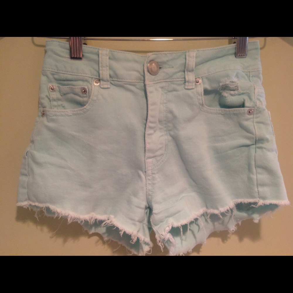 Jean shorts.