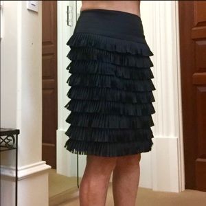 Black fringe skirt