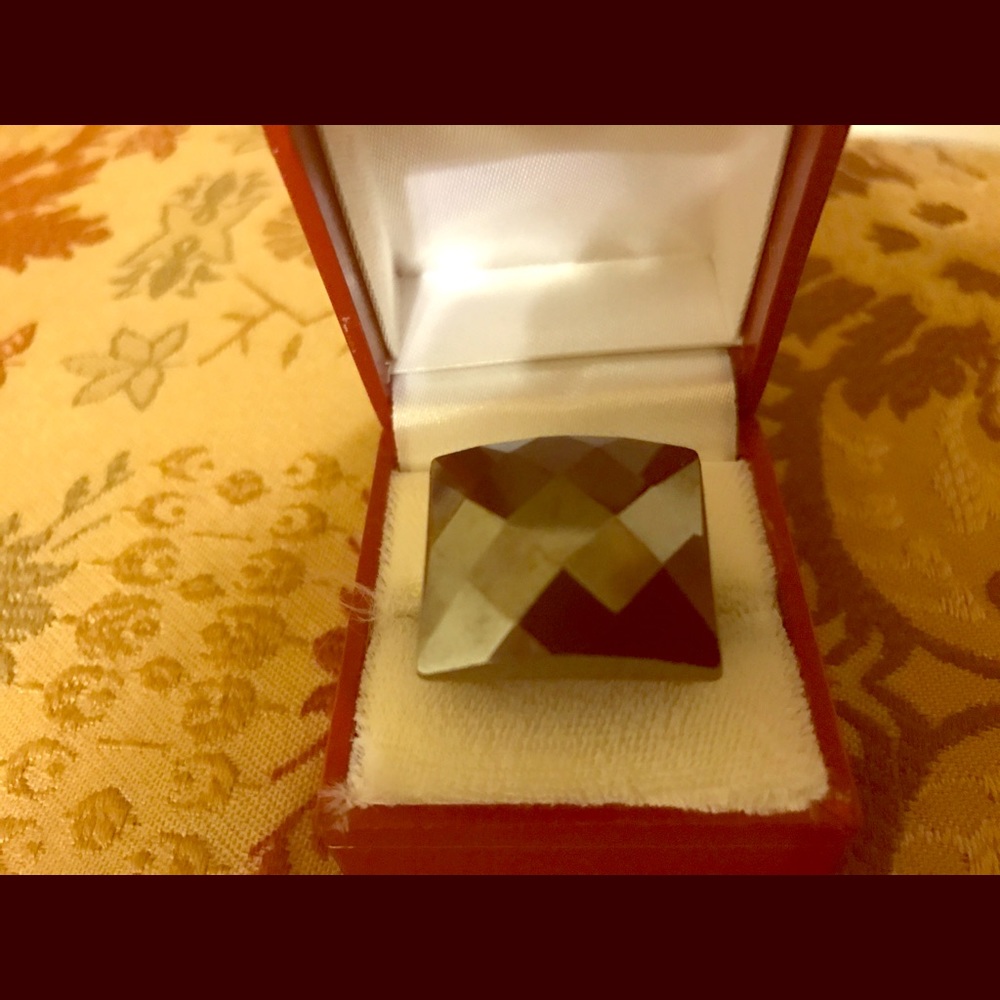 Faceted statement ring