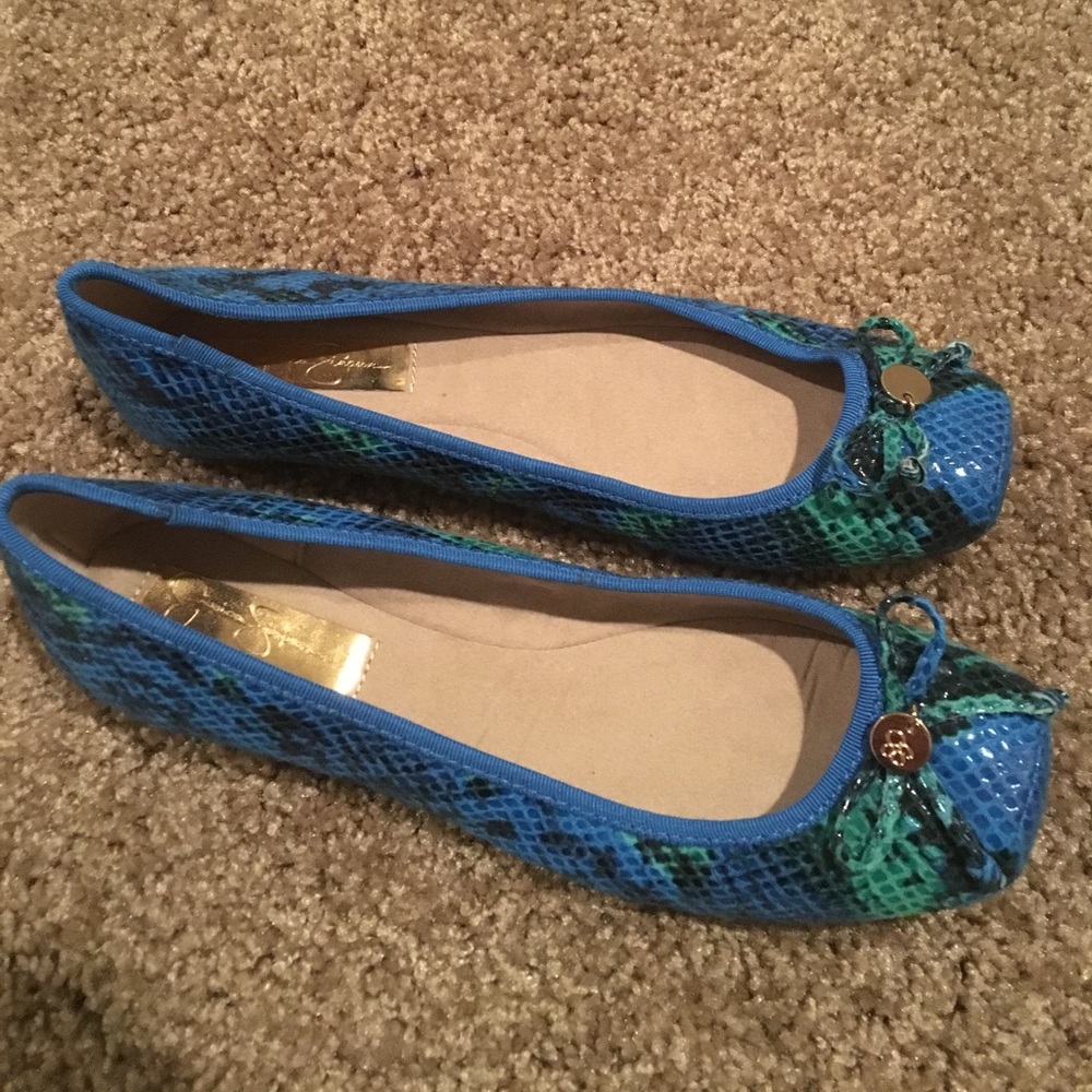 Brand new reptile print Jessica Simpson flats