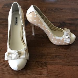 Not Rated polka dot heels.