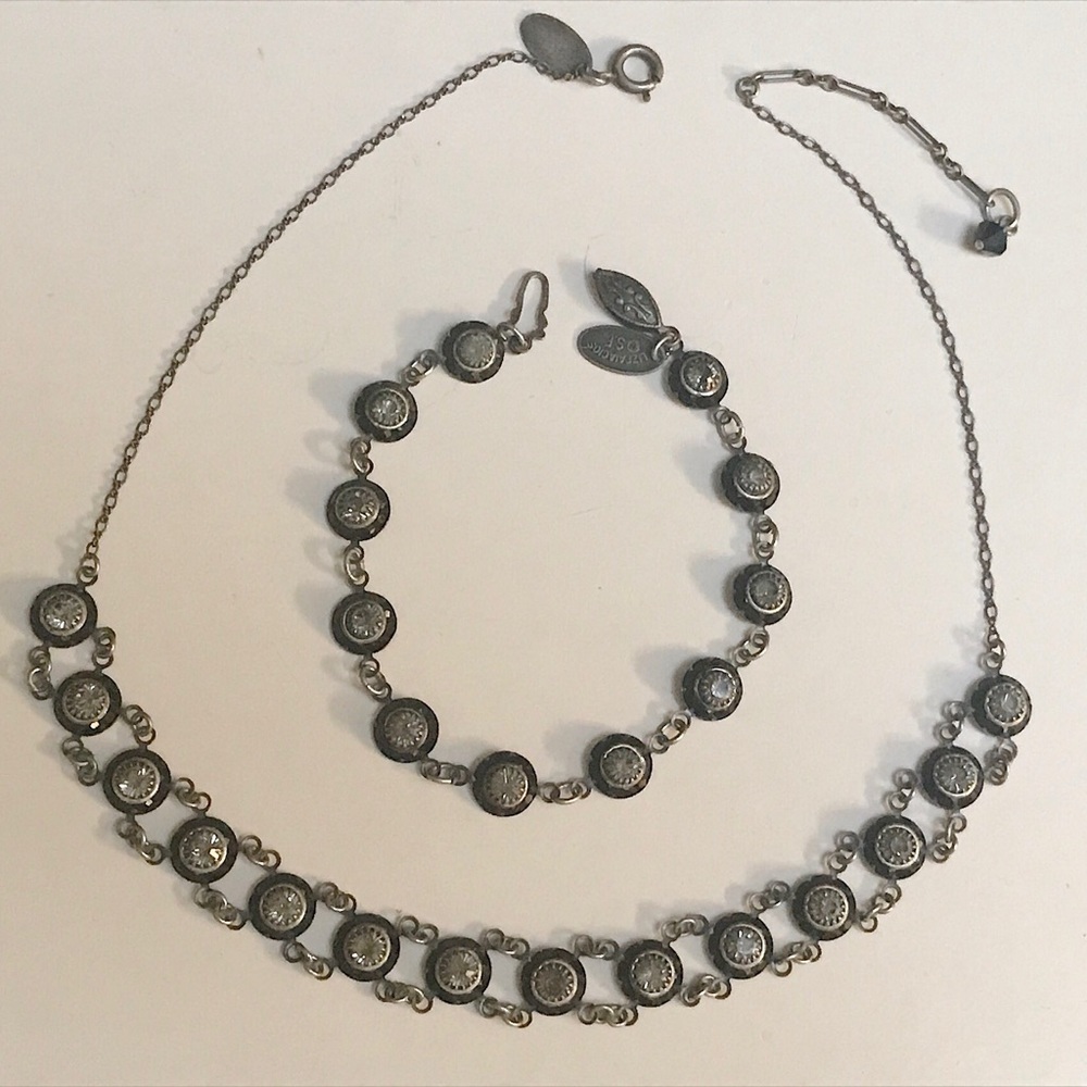 Vintage Choker Swarovski Necklace and Bracelet