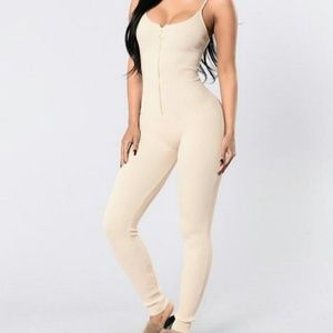 NWT Fashion nova taupe jumpsuit