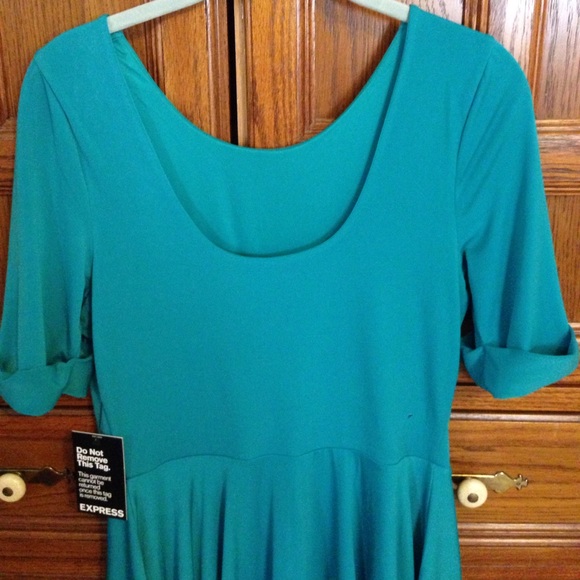 Express M Teal dress - Picture 2 of 5