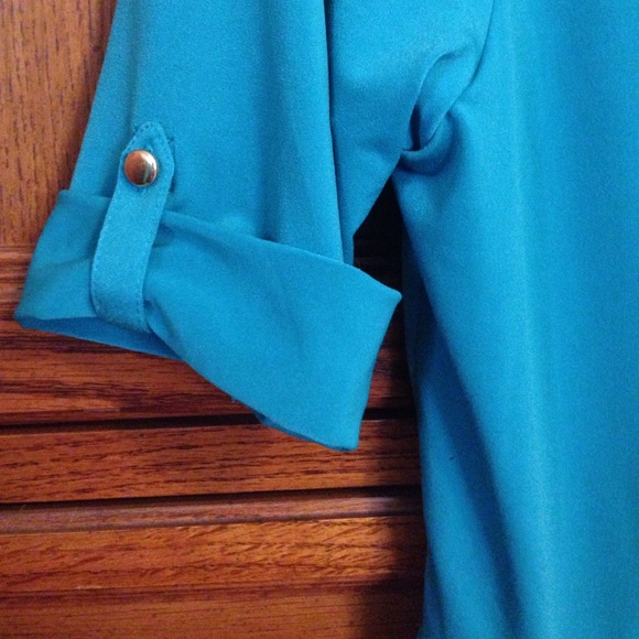 Express M Teal dress - Picture 3 of 5