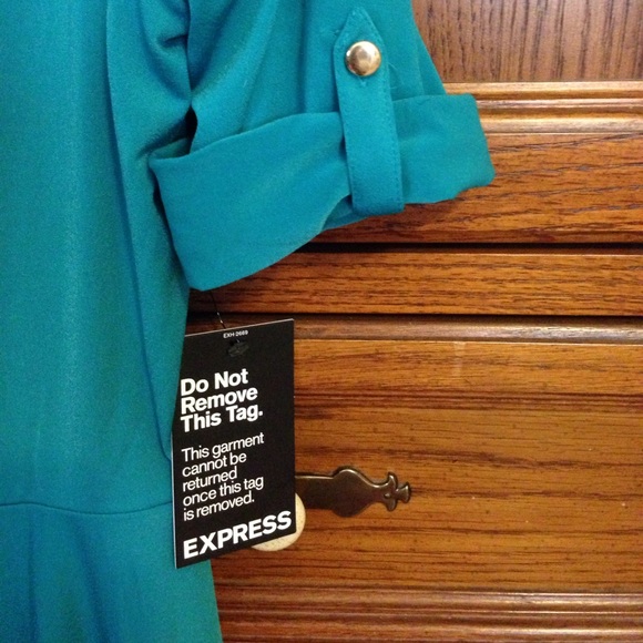 Express M Teal dress - Picture 4 of 5