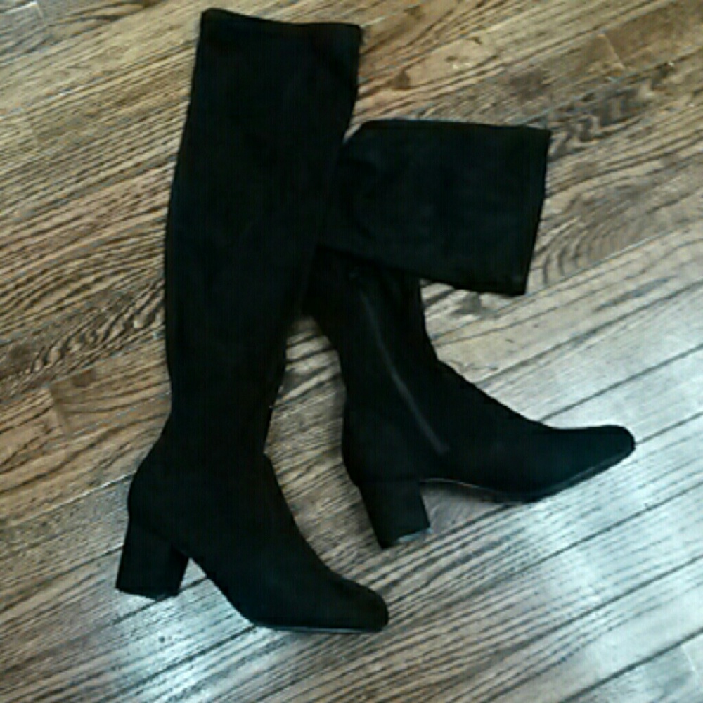 Bamboo black over the knee boots