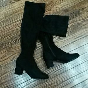 Bamboo black over the knee boots