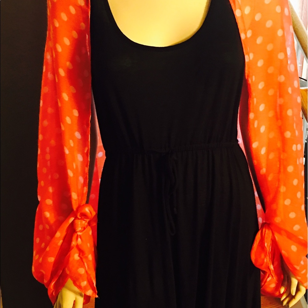 Black beach dress! See through material.