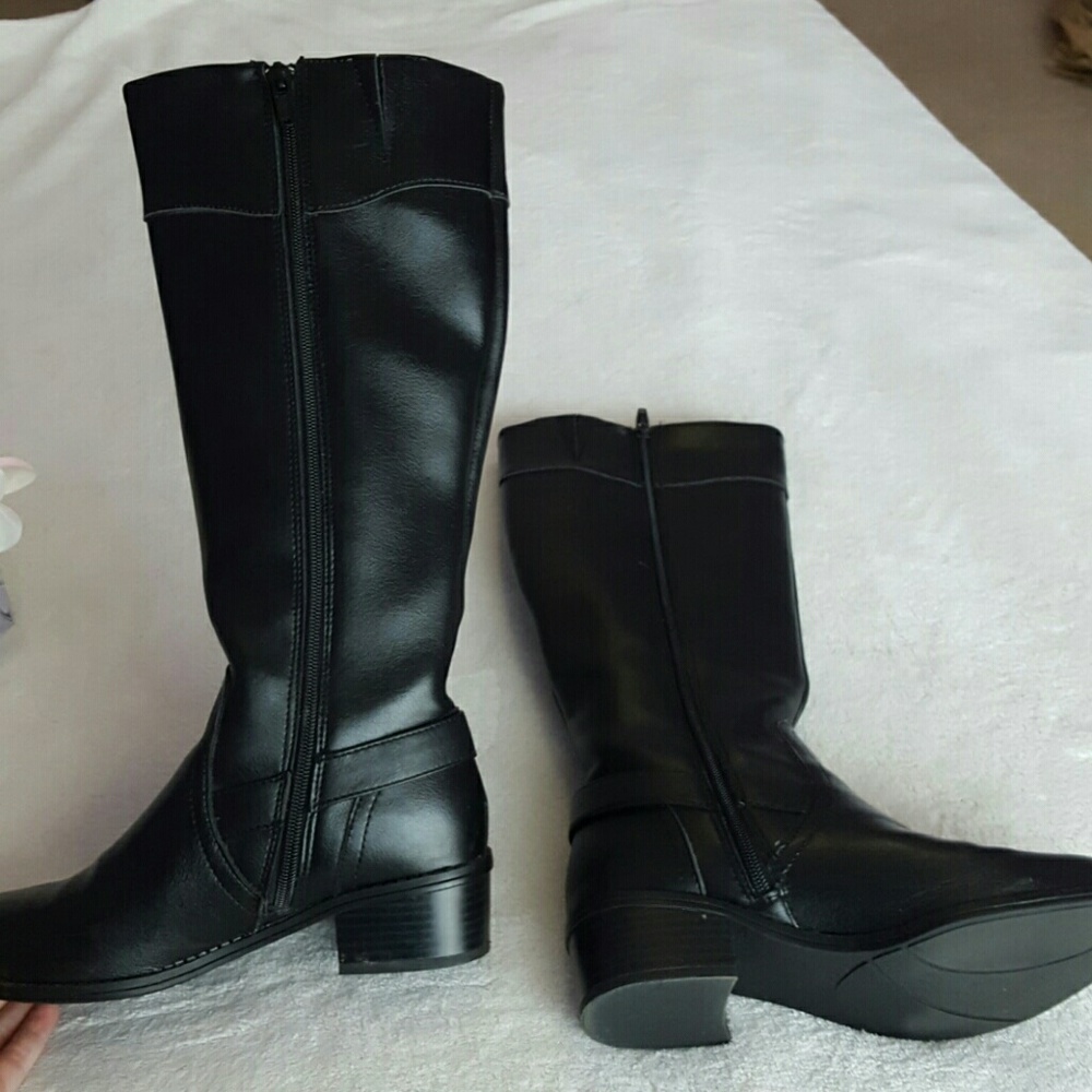 Knee high black boots