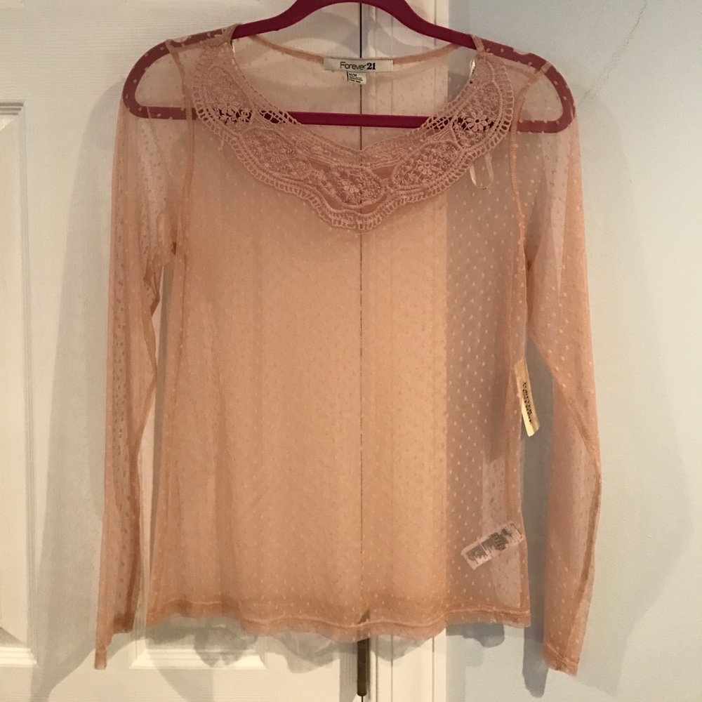 Forever 21 sheer lace top