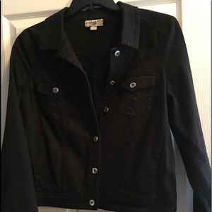 Black denim jacket