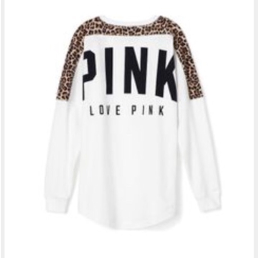 Victoria's Secret VS PINK Leopard Varsity Crew