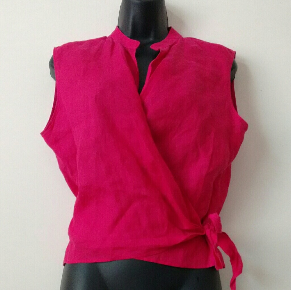 Max Mara Pink Linen Blouse (Made in Italy)