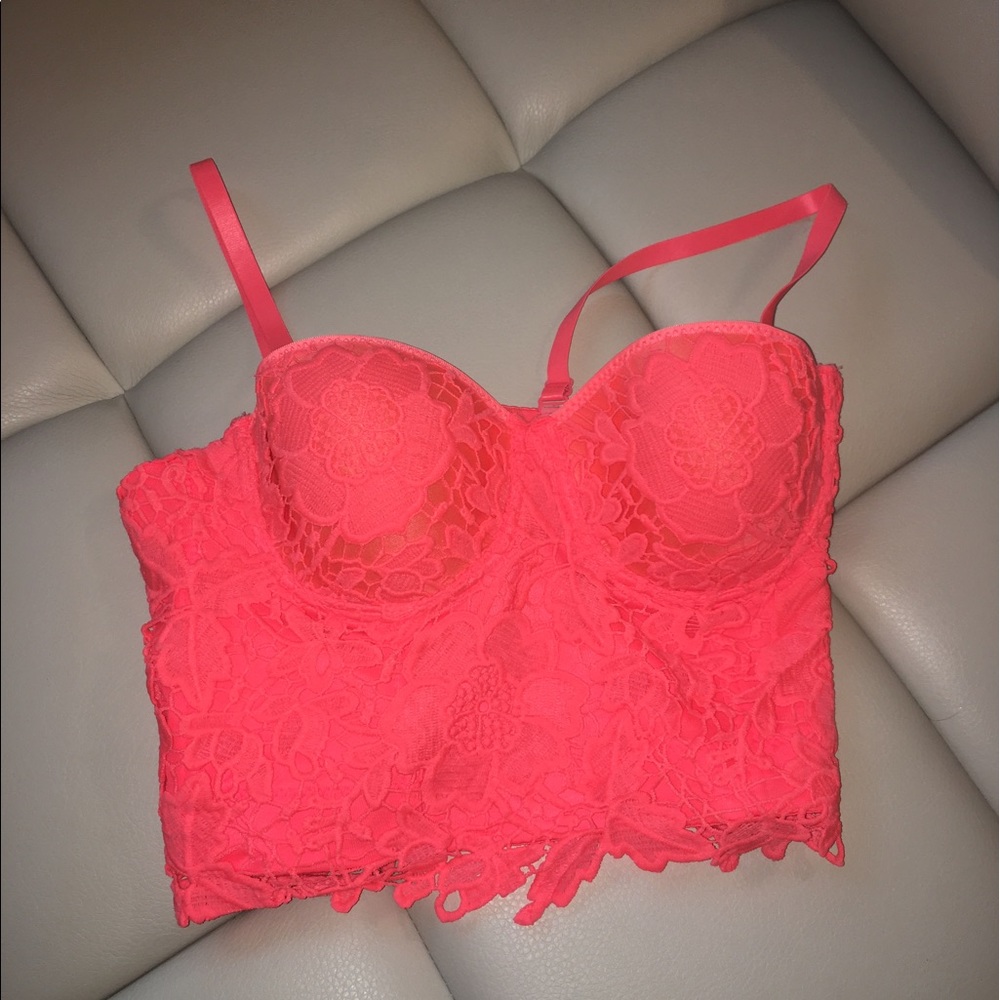 Pink Lace Bralette Top