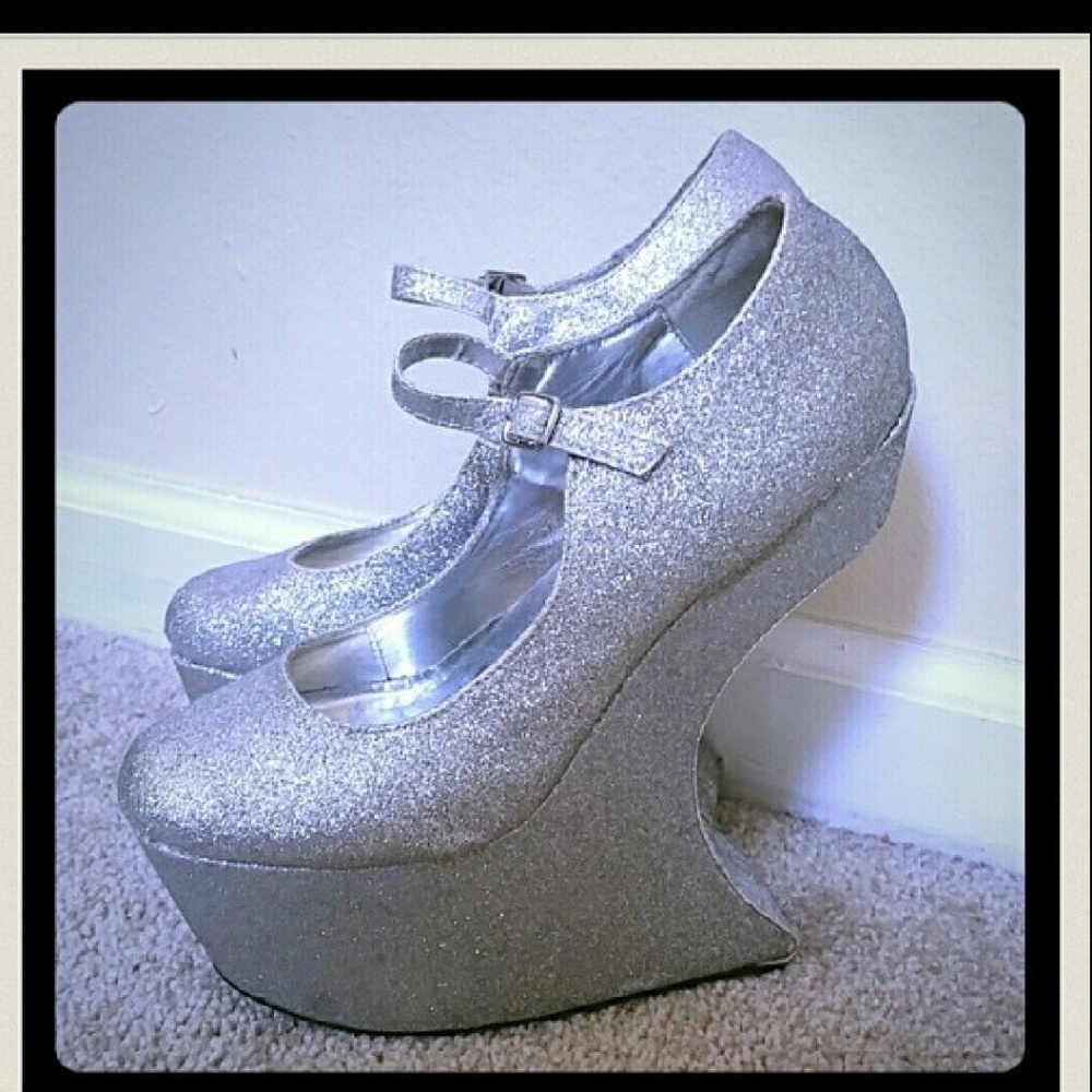 Glitter pony heels