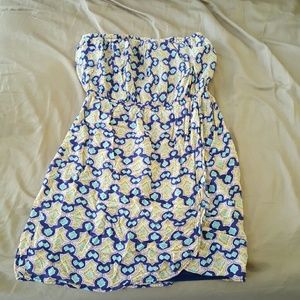 Strapless cotton dress