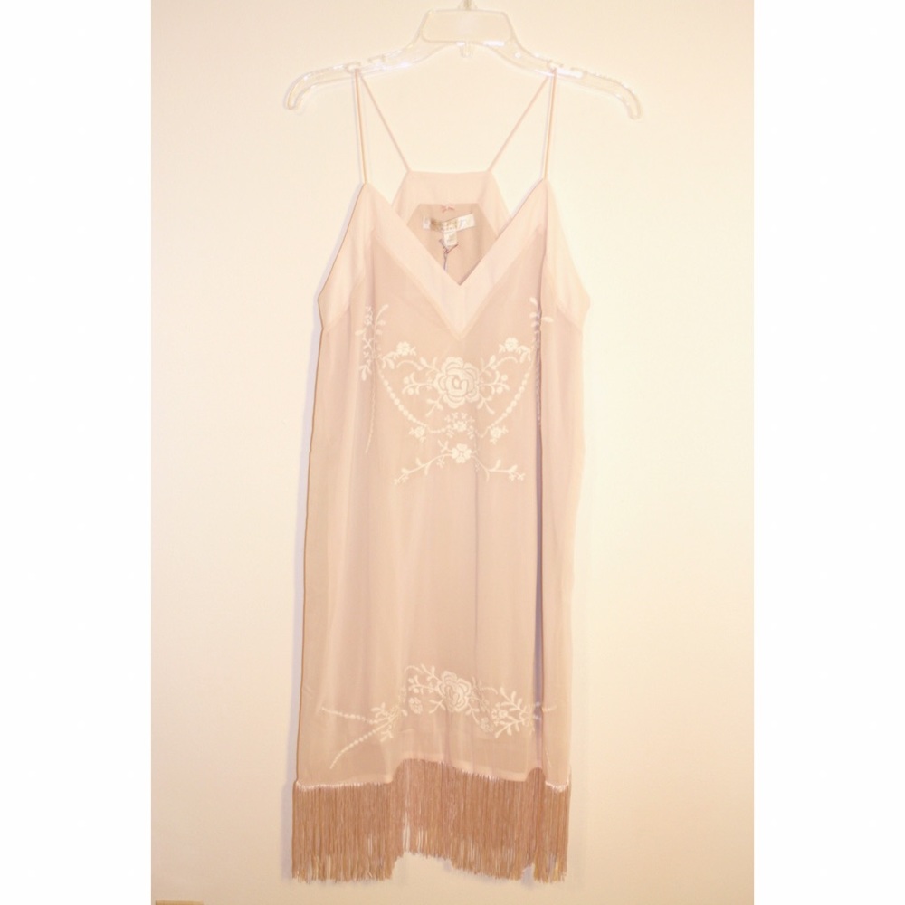 LC Lauren Conrad Runway Embroidered Fringe Dress