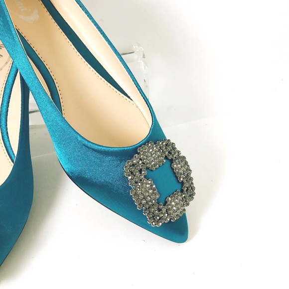 Embellished Satin Ballerina Flats - Picture 3 of 5